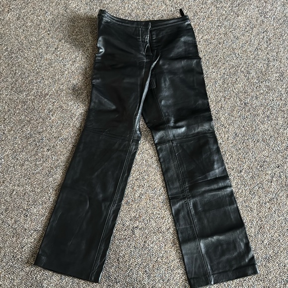 Vintage,‎ Retro Croft and Barrow lambskin black leather pants - Picture 1 of 4